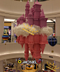 夏季美陈 梦幻城堡造型商场购物中心中庭天井装饰玻璃钢热气球