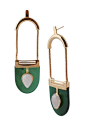 My long green agathe elegant earring