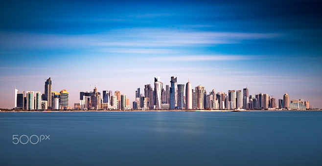 Doha Skyline in Colo...