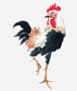国画手绘行走的鸡免抠素材 设计图片 免费下载 页面网页 平面电商 创意素材 png素材