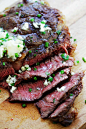 Garlic Chive Butter Steak - the juiciest and most tender steak with garlic chive butter. This steak takes 15 minutes on a grill and dinner is ready | rasamalaysia.com