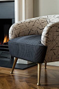 Specialist Upholstery | Aiveen Daly. #velvetfabric #upholsteryinspiration, #chairideas bar stool, sofa, dining chair. See more at http://www.brabbu.com/en/inspiration-and-ideas/category/products