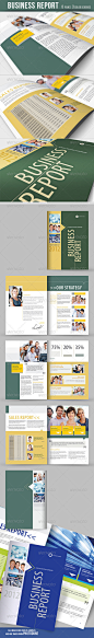 Business Report - Brochure - 3 Color Schemes - GraphicRiver Item for Sale