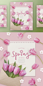 春季春天韩式唯美小清新海报PSD模板Korean spring air beauty poster PSD template Vol.23_平面素材_海报_模库(51Mockup)