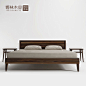 北欧日式纯橡木床 进口实木床1.51.8单双人床现代床婚床卧室家具-淘宝网