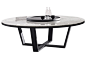 Xilos Round Table With Marble Top Maxalto - Milia Shop