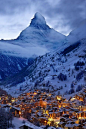 Dusk, Zermatt, Switzerland photo via luiz