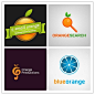 橙色来袭，富含维生素的关于橘橙的主题logo设计#标志分享#
