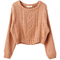 Cable Knit Cropped Sweater