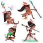 Ana Kaona, Luigi Lucarelli : Explorations for a fantasy tribal girl character