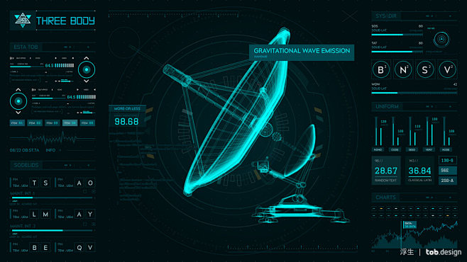 三体科幻场景设计&三体FUI可视化设计