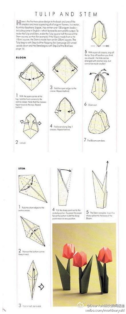 【郁金香折纸】折纸的乐趣只有投身其中才知...
