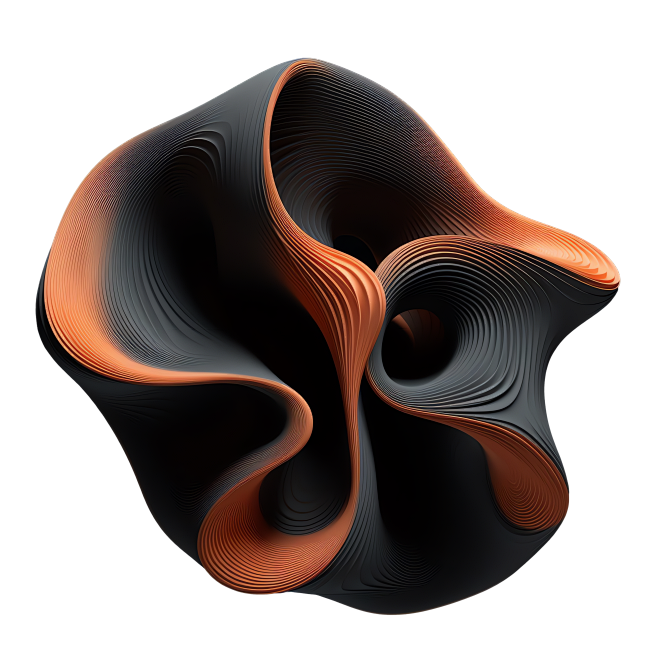 3D科幻波浪扭曲科技艺术抽象立体几何图形...