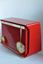 MOTOROLA AM Tube Radio Cherry Red Polystyrene Model A8R/All: 