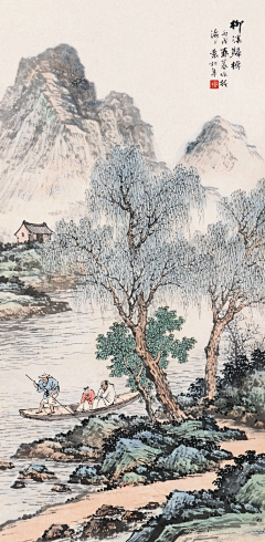 honghui采集到水墨山水绘（国画）