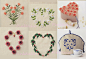 Ayako Otsuka - Sweetheart Embroidery - Japanese Craft Book : 2013 August Published 96 Pages    Sweetheart Embroidery of Otsuka Ayako    54 Projects, There are Pattern pages , Japanese text with diagram and how to