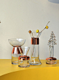 Dnnni北欧现代电镀沙漏形玻璃花瓶摆件家居客厅透明水培花器装饰-淘宝网