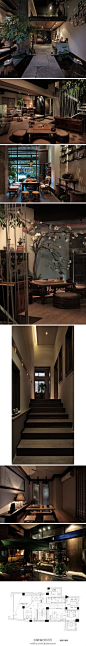 大相艺术设计--宁海云门茶话 禅意茶馆 设计师以几笔线条利落地呈现出茶馆的静谧空间，图片来源：雪莱木艺：http://shelley.com.cn/
