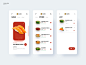 Sushi ordering interface red sushi clean food app ui