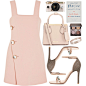 A fashion look from October 2016 featuring short pink dress, valentino sandals and mini tote bag. Browse and shop related looks.