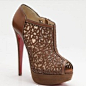 Christian Louboutin Pampas Boot laser cutout bootie