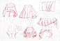 动漫少女JK百褶裙绘制参考—轻微课在线学漫画，JK百褶裙的绘制参考，裙子在不同动作中的褶皱变化，来练习一发吧~