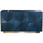 Flair Edition Blue Straw Marquetry Sideboard | From a unique collection of antique and modern sideboards at https://www.1stdibs.com/furniture/storage-case-pieces/sideboards/