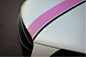 Avery Dennison Supreme Wrapping Film White Pearlescent Satin and Bubblegum Pink Satin: 