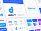 Datum – Brand Identity styleguide app book ios logo construction typography grid brand identity designer typeface logomark iphone application icon spacing design color shapes final option logo mark construction logo options outline brand guide identity co