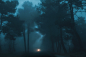 They Drive by Night : Cinematic series about lone cars traveling at night on desolated landscapes, secluded forests and isolated villages during harsh weather conditions such as dense fog and heavy snowfall.