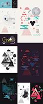 抽象时尚的几何图形类海报素材打包下载［for Ai］ #素材# #排版#