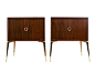 Pair Of Stiletto Stands   MidCentury  Modern, Metal, Lacquer, End Table by Cf Modern