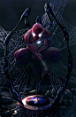 Iron Spider : Man, this one took quite a while to paint. I used this image from the comics as the main reference: img1.wikia.nocookie.net/__cb20… Haven't seen Avengers: Age of Ultron yet and already can't...