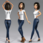 3ds max cartoon character young woman - Angie - Cartoon girl - Rigged... by dmk76