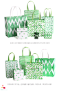 新品绿色清新简约几何礼袋手提袋包装袋礼物袋礼品袋子纸袋包邮-淘宝网