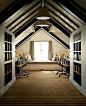 attic home office with window seats (via DigsDigs)
