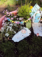 Fairy Garden Bunting Flags, Miniature Garden Pennant. Fairy Flags, Miniature Bunting, Pastel Bunting, Polymer Clay Flags on Etsy, $9.00