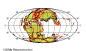 150百万年以来地球表层的海陆变迁及大陆漂移过程（据Columbia university）