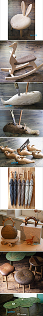 日本艺术家若野忍的木艺作品