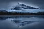 General 2048x1365 nature landscape mountains clouds Alberta National Park Alberta Canada lake trees forest water mist reflection long exposure snowy peak Mount Rundle morning