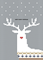可爱麋鹿 英式样式 手工编织 毛织针织 圣诞设计元素PSD tid156t002776