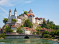 瑞士城堡风光_欧式建筑 _场景 单体建筑欧式采下来 #率叶插件，让花瓣网更好用#