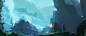 The Departed - The Mountain Pass - The Secret Path, Lap Pun Cheung : Taking thumbnail 010 from the Mountain Pass thumbnails page further into a colour painting.

On the Mountain Pass, there are many ways through the range, but there was one that only the 