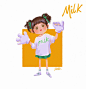 《Milk II》娃儿们的夏天 | 绿漆_ - 原创作品 - 涂鸦王国插画