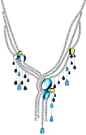 Cabochon Fall necklace from the Harry Winston Water collection.    Via The Jewellery Editor.