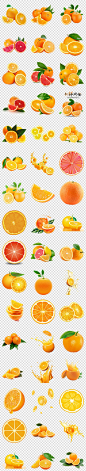 橙汁饮料果汁飞溅橙子水果海报背景免扣PNG