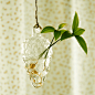日式创意花瓶悬挂花瓶现代时尚花瓶玻璃透明花瓶zakka水培花器