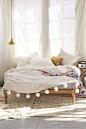 Boho Bedroom | Moroccan Comforter | Interior Design | Gypsy Bedroom | Magical Thinking Bohemian Platform Bed - Urban Outfitters: 