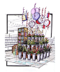 Fixture Design & Visual Merchandising : A few examples of Visual Merchandising around a central theme and the design of the retail fixture.