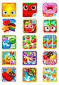 App Store Icons for Jelly Splash, Fruit Splash Mania, Cupcake Mania, Cookie Jame Garden Mania 2, Garden Mania, Farm Splash , Garden Heroes, Farm Fever, Diamond Digger, Bubble Witch, Candy Crush Soda, Candy Crush Saga, Papa Pear Saga and Farm Hero Saga. #G